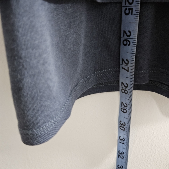 J. JILL Blue Shirt 3/4 Sleeve Artistic Teed Pure Jill Layered Bottom Hem Top - Picture 6 of 10